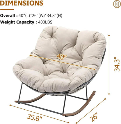 2-in-1 Ergonomic Recliner – Combines Smooth Rocking Motion with Zero-Gravity Lounging & Plush Comfort